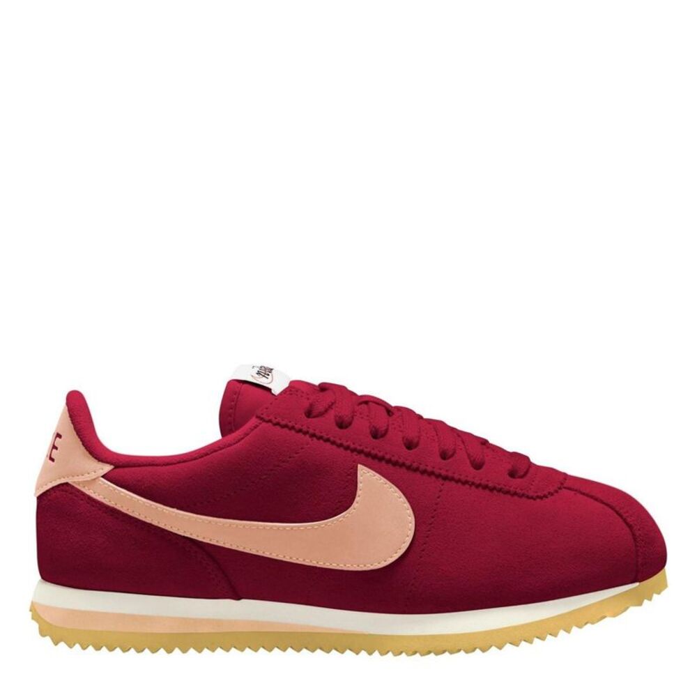 Nike Womens/Ladies Cortez Suede Sneakers / Team Red/Pink